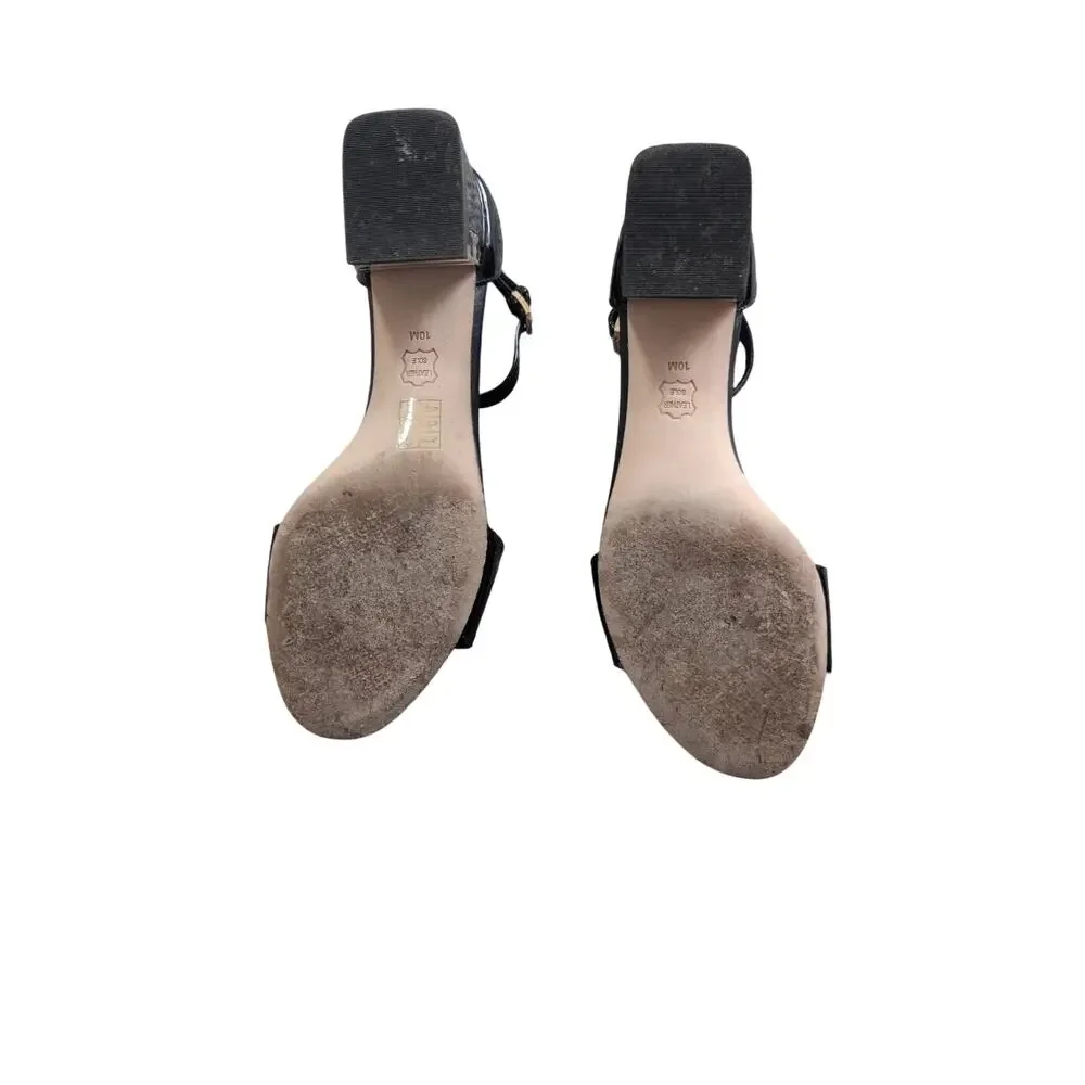 Tory Burch Elegant Leather Heeled Sandals - Size 10
